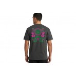 Obey Peace Now Butterflies Classic Ανδρικό Κοντομάνικο T-Shirt Μαύρο