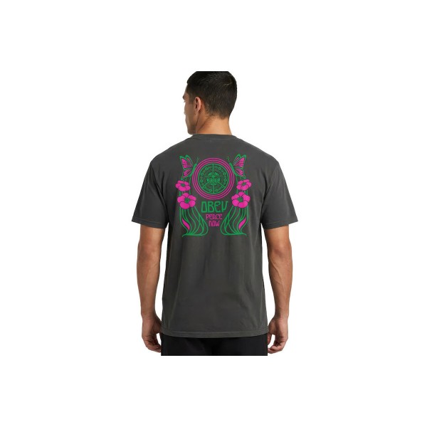 Obey Peace Now Butterflies Classic T-Shirt Ανδρικό (165264390 VINTAGE BLACK)