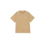Obey Around The Globe Ανδρικό Κοντομάνικο T-Shirt Μπεζ