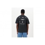 Obey Around The Globe Ανδρικό Κοντομάνικο T-Shirt Μαύρο
