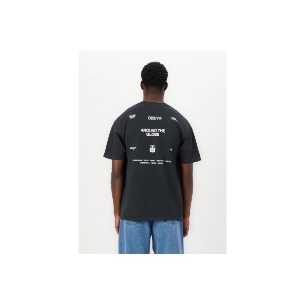 Obey Around The Globe T-Shirt Ανδρικό (167924096 PIGMENT TRUE VINTAGE)