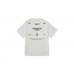 Obey Around The Globe Ανδρικό Κοντομάνικο T-Shirt Λευκό