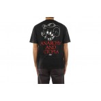 Obey Anarchy And Utopia Ανδρικό Κοντομάνικο T-Shirt Μαύρο