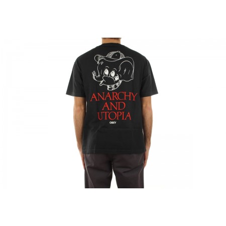 Obey Anarchy And Utopia T-Shirt Ανδρικό 