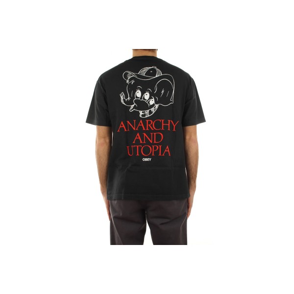 Obey Anarchy And Utopia T-Shirt Ανδρικό (167924098 PIGMENT TRUE VINTAGE)