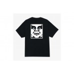 Obey Bold Icon Face Pigment T-Shirt Ανδρικό (167924099 PIGMENT DUSTY BLACK)