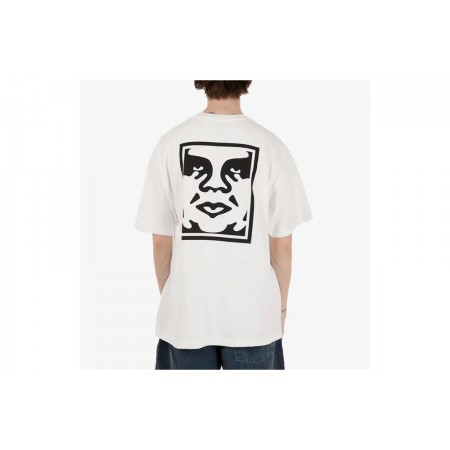 Obey Bold Icon Face Pigment Ανδρικό Κοντομάνικο T-Shirt Λευκό, Μαύρο