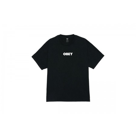 Obey Bold Ανδρικό Κοντομάνικο T-Shirt Μαύρο