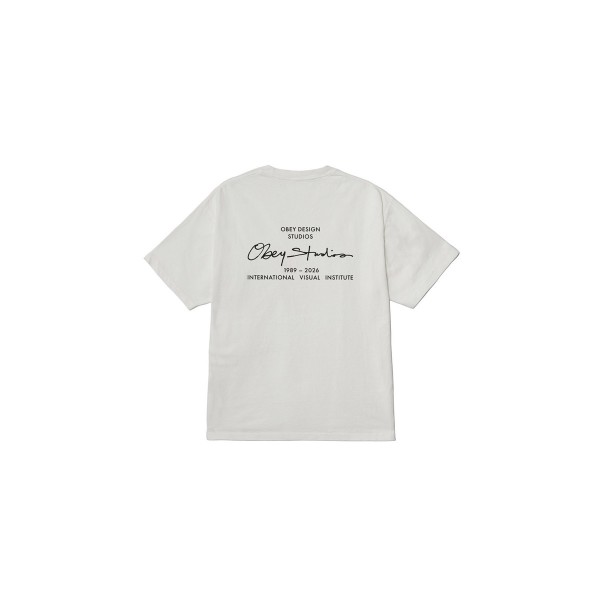 Obey Institute Pigment T-Shirt Ανδρικό (167924325 PIGMENT VINTAGE WHIT)