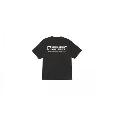 Obey Devices Pigment Ανδρικό Κοντομάνικο T-Shirt Μαύρο