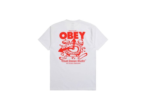 Obey Time To Call Heavyweight T-Shirt Ανδρικό (168024321 WHITE)