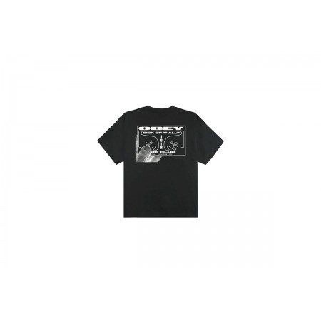 Obey Club Heavyweight Ανδρικό Κοντομάνικο T-Shirt Μαύρο