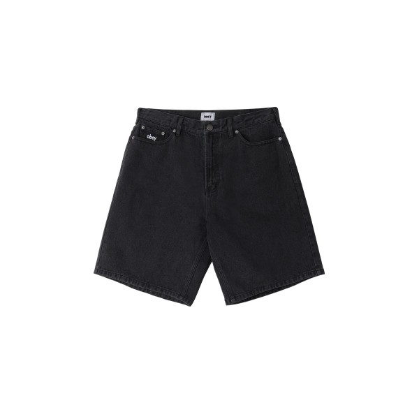 Obey Bigwig Baggy  Βερμούδα Τζιν Ανδρική (172100090 FADED BLACK)