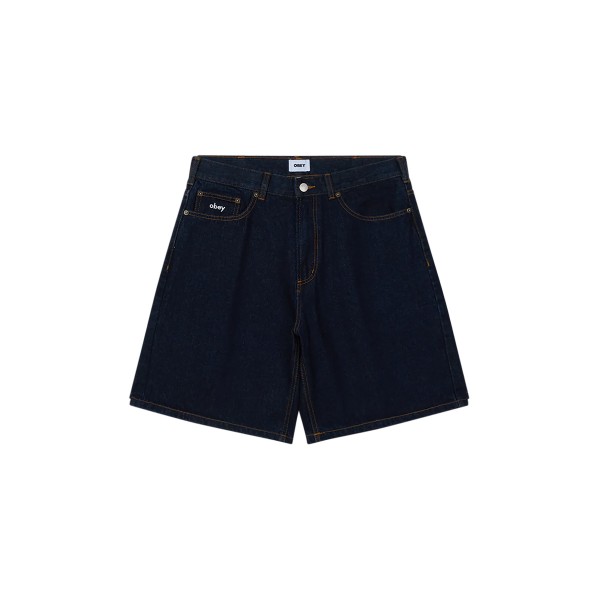 Obey Bigwig Baggy Βερμούδα Τζιν Ανδρική (172100090 RINSE INDIGO)