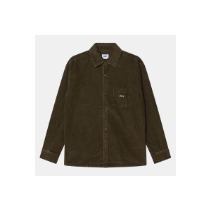 Obey Buckley Corduroy Πουκάμισο Μακρυμάνικο Ανδρικό (181200411 BLACK OLIVE)
