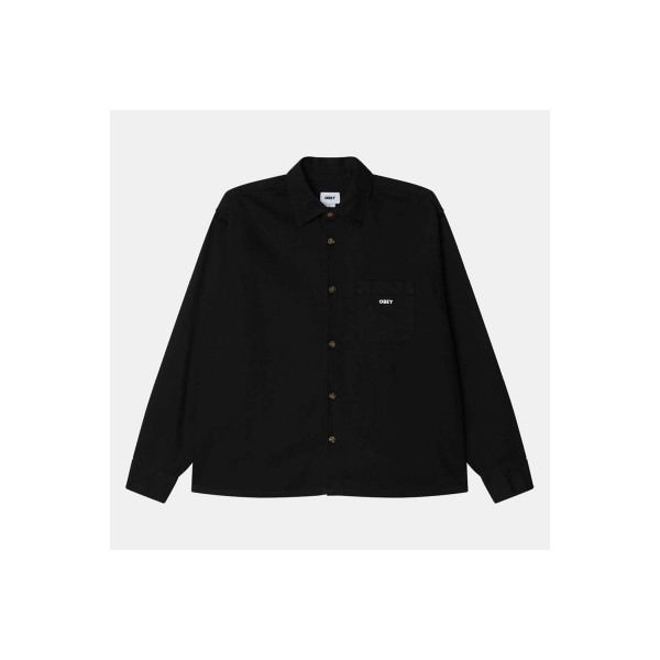 Obey Pablo Denim Πουκάμισο Μακρυμάνικο Ανδρικό (181200412 BLACK FADED WASH)
