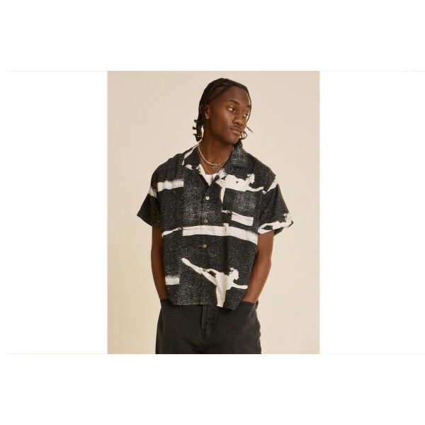 Obey Jacques Woven Πουκάμισο Κοντομάνικο Ανδρικό (181210431 BLACK MULTI)