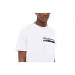 Karl Lagerfeld Regular Sslv Pocket Tee T-Shirt Ανδρικό (235D1701 J109)