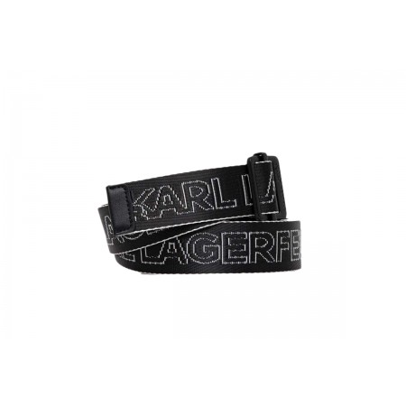 Karl Lagerfeld Webbing Casual Ζώνη Μαύρη