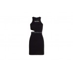 Karl Lagerfeld Elastic Γυναικείο Αμάνικο Mini Φόρεμα Μαύρο