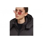 Karl Lagerfeld Γυναικείο Puffer Jacket με Κουκούλα Μαύρο