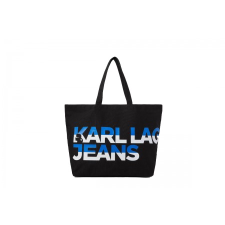 Karl Lagerfeld Canvas Γυναικεία Τσάντα Shopper Μαύρη