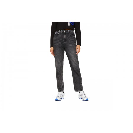 Karl Lagerfeld Hr Tapered Monogram Denim Παντελόνι Τζιν Γυναικείο 