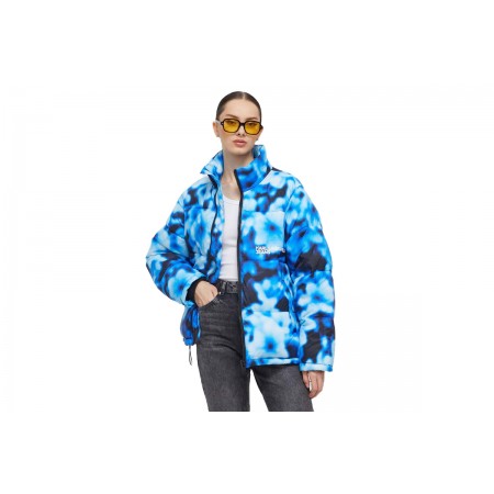 Karl Lagerfeld Blurred Γυναικείο Puffer Jacket με Κουκούλα