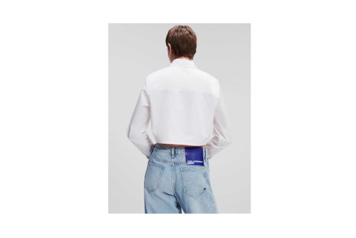 Karl Lagerfeld Cropped Logo  Πουκάμισο Μακρυμάνικο Γυναικείο (236J1605 J109)