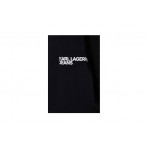 Karl Lagerfeld Γυναικεία Μακρυμάνικη Μπλούζα Με Λαιμόκοψη Μαύρη