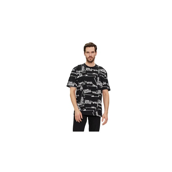 Karl Lagerfeld Relaxed Sslv Aop Logo Tee T-Shirt Ανδρικό (240D1709 J256)