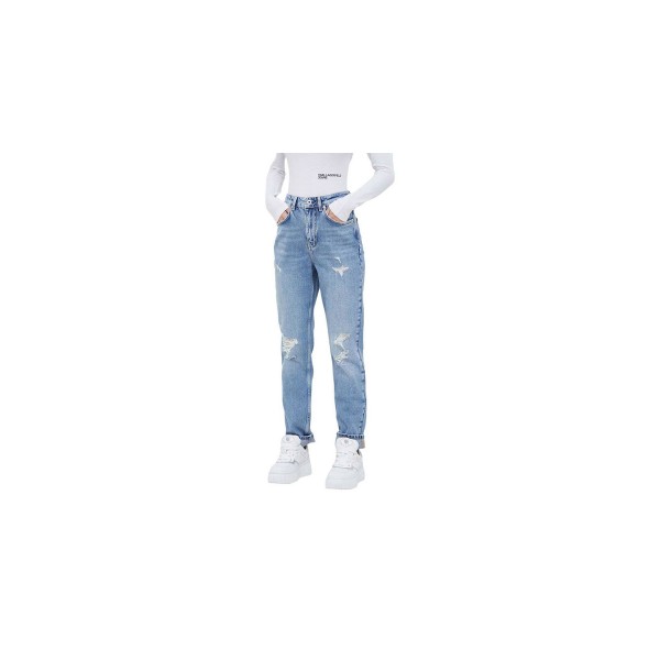 Karl Lagerfeld Hr Tapered Dstr Pkt Denim Παντελόνι Τζιν Γυναικείο (240J1111 J271)