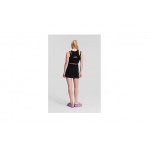 Karl Lagerfeld Γυναικείο Αμάνικο Φόρεμα Mini Μαύρο