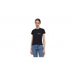 Karl Lagerfeld Slimfit Γυναικείο Κοντομάνικο T-Shirt Μαύρο