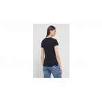 Karl Lagerfeld Slimfit Γυναικείο Κοντομάνικο T-Shirt Μαύρο