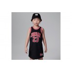 Jordan 23 Παιδικό Αμάνικο Φόρεμα Mini Μαύρο, Κόκκινο