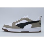 Puma Rebound V6 Low Ανδρικά Sneakers Λευκά, Μαύρα, Πουρό