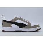 Puma Rebound V6 Low Ανδρικά Sneakers Λευκά, Μαύρα, Πουρό
