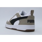 Puma Rebound V6 Low Ανδρικά Sneakers Λευκά, Μαύρα, Πουρό