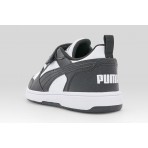 Puma Rebound V6 Low Παιδικά Sneakers Μαύρα, Λευκά