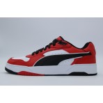 Puma RBD Break Low Ανδρικά Sneakers Λευκά, Κόκκινα, Μαύρα
