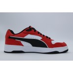 Puma RBD Break Low Ανδρικά Sneakers Λευκά, Κόκκινα, Μαύρα
