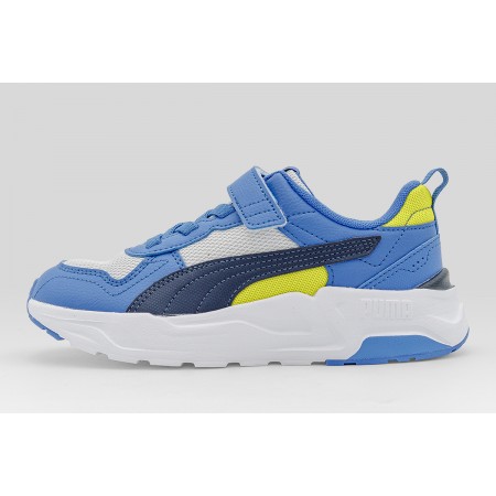 Puma Trinity 2 Παιδικά Sneakers Μπλε, Λευκά, Μπλε Σκούρο, Κίτρινα