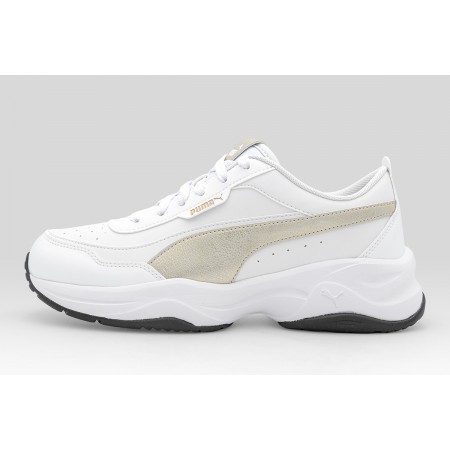 Puma Cilia Mode Metallic Whisper Sneakers Λευκά, Μαύρα, Ασημί