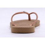 Havaianas Slim Crystal Γυναικείες Σαγιονάρες Μπεζ
