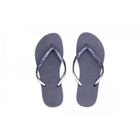 Havaianas Slim Glitter Γυναικείες Σαγιονάρες Γκρι