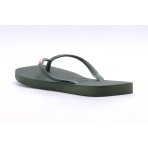 Havaianas Slim Square Logo Metallic Σαγιονάρες Χακί