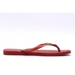 Havaianas Slim Square Logo Metallic Σαγιονάρες Μπορντό