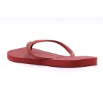 Havaianas Slim Square Logo Metallic Σαγιονάρες Μπορντό