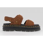 Dr. Martens Zebzag Nubuck Platform Γυναικεία Σανδάλια Καφέ